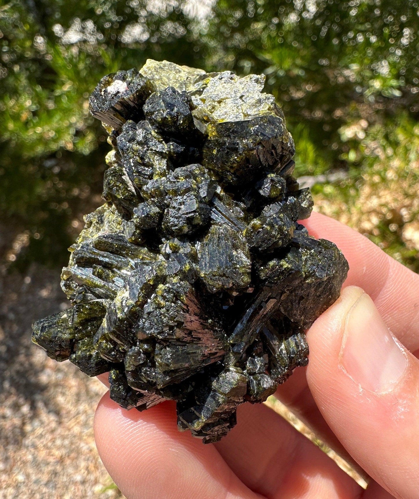 Epidote Crystal Specimen, Epodite, Peruvian Epidote, Crystal Collection, Manifestation, Home Decor, Reiki Healing, 76.09 Grams