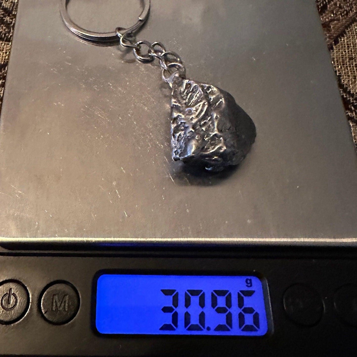 Rare Genuine Aletai Meteorite Keychain, Iron Meteorite, COA, Aletai, Astronomy Gift, Space Gift, Keychain, Space Accessories, 30.96 Grams