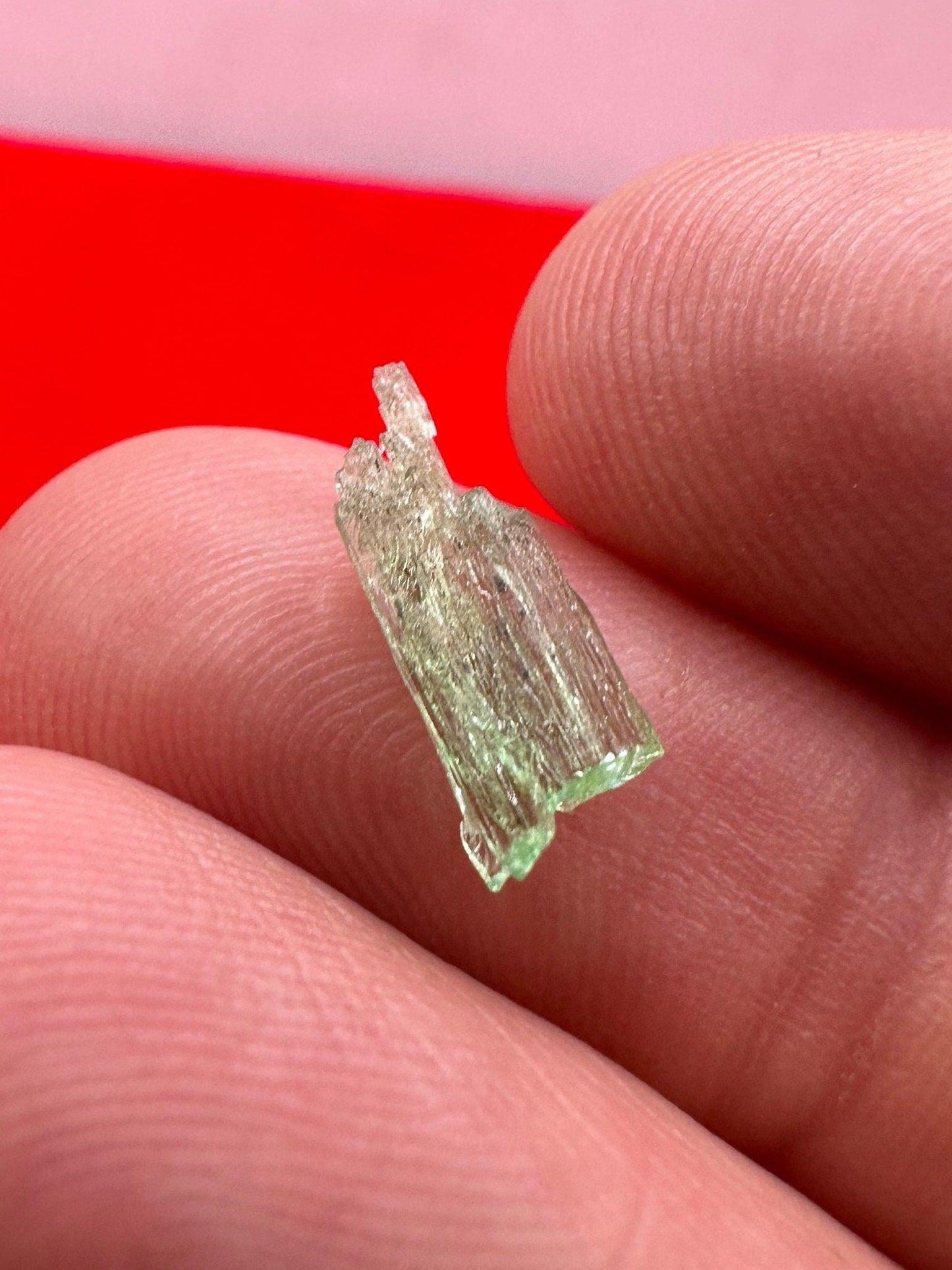 North Carolina Hiddenite, Authentic Hiddenite Crystal, Rare and Unique Crystal, Hiddenite Crystal, Healing Crystal, Reiki, 1.3 carats