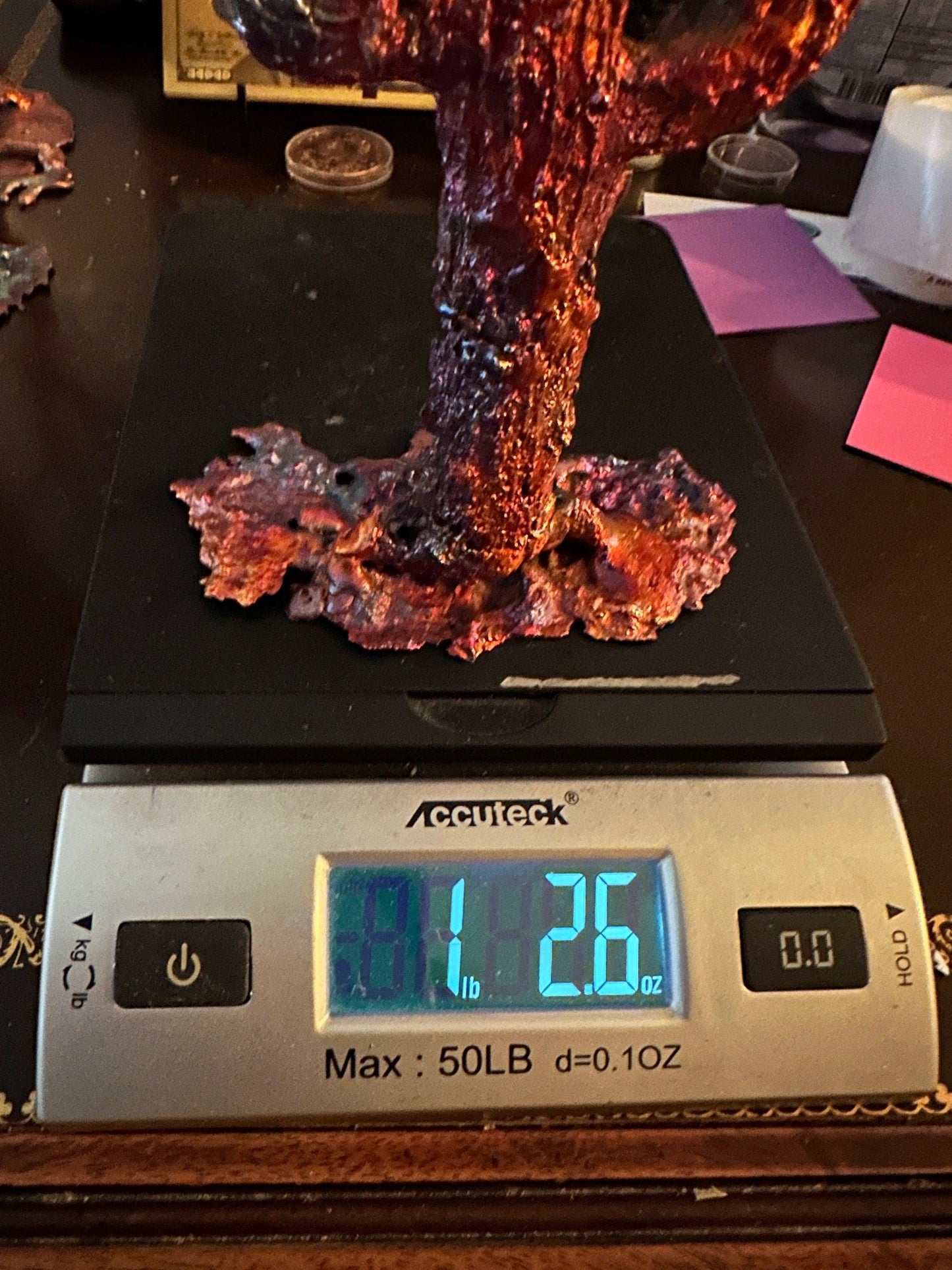 Beautiful Copper Cactus Sculpture, Arizona Copper, Copper from Globe Arizona, Southwest Gift, Arizona Gift, 1 lb 2.6 ounces