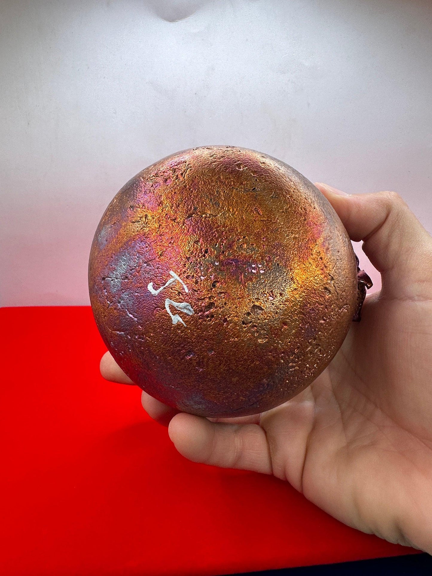 Rare Beautiful Fiery Reddish colored Medium Splash Copper Bowl from Arizona, Southwest Gift, A Unique Gift, Birthday Gift, 15 ounces