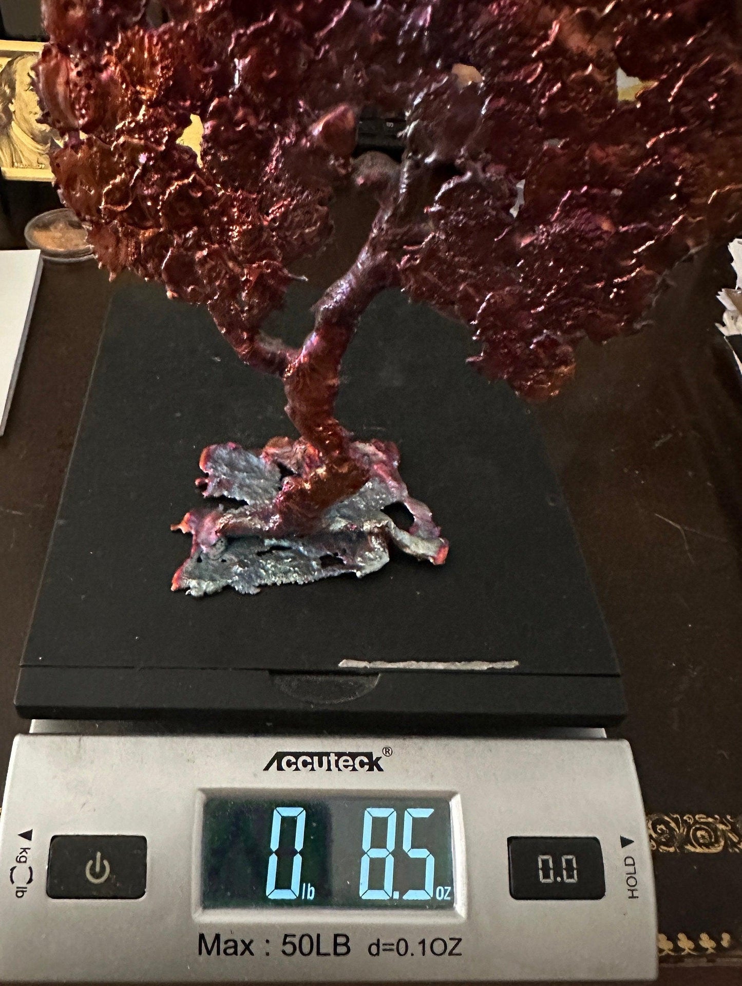 Beautiful Copper Oak Tree Sculpture, Copper Splash Art, Arizona Copper, Arizona Copper, Southwest Gift, Arizona Gift, 8.5 ounces