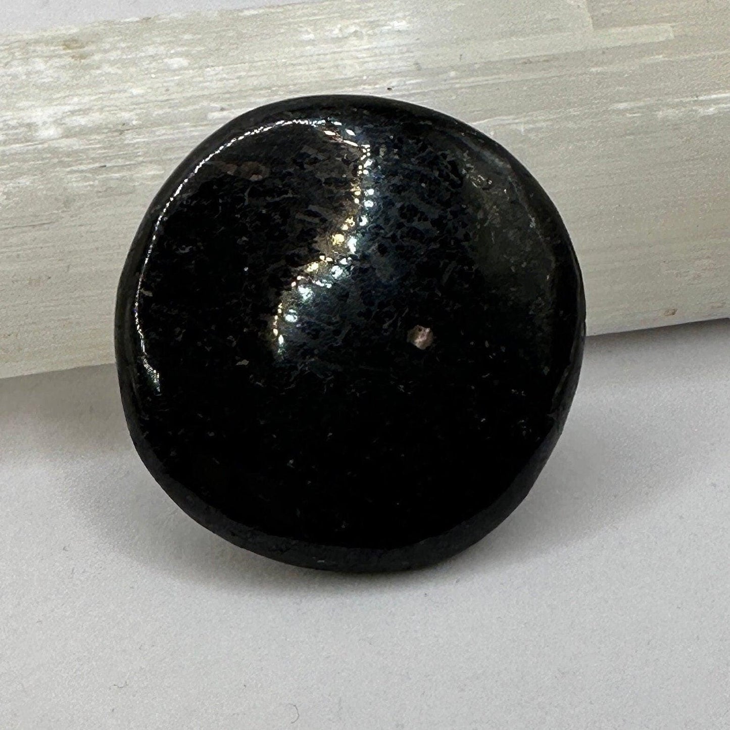 Nuummite Stone, Polished Nuummite, Greenland, Reiki, Rock Collection, Manifesting, Grounding, Energy Work, Reiki Creativity, 25.91 grams