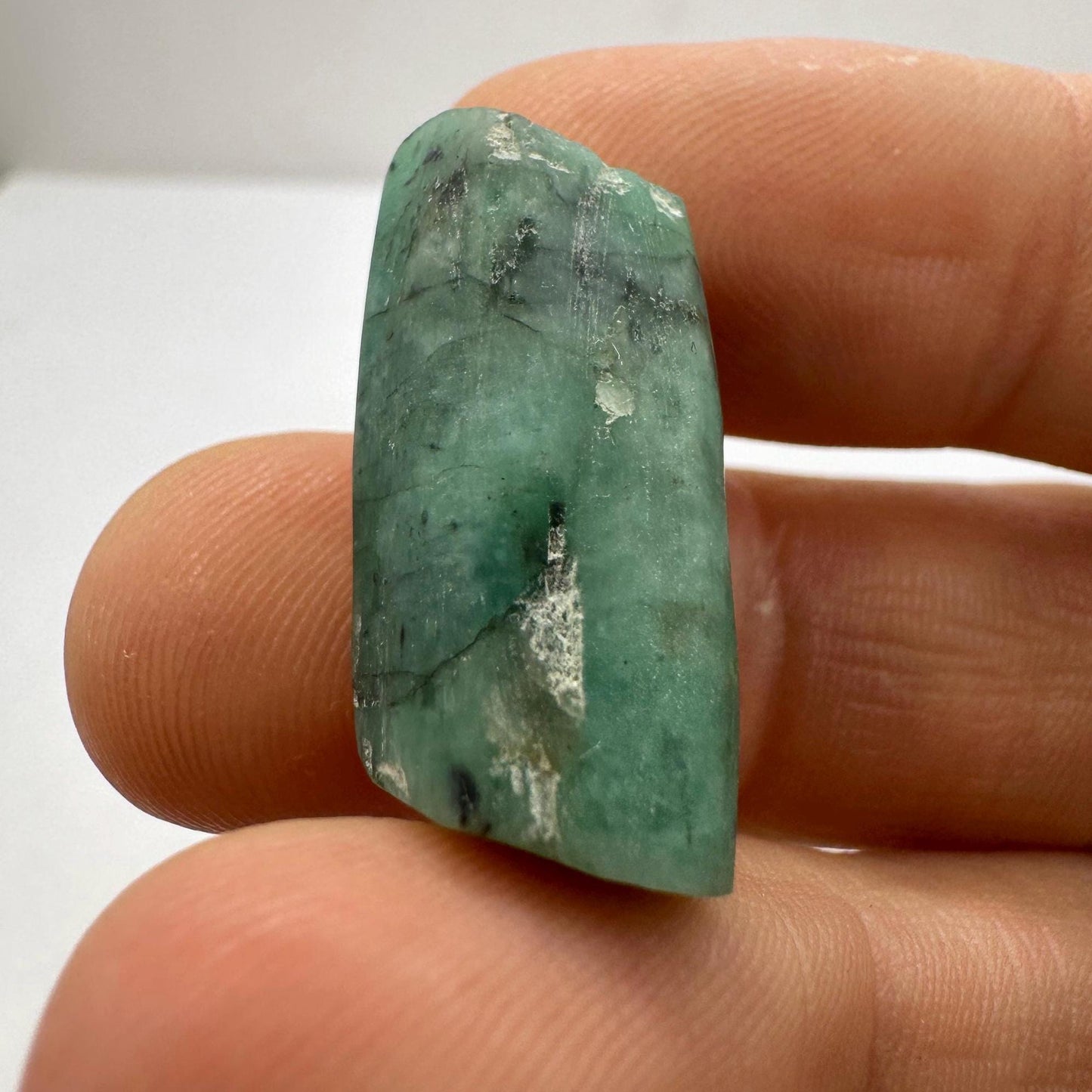 Polished Rough Emerald, Emerald Stone, Authentic Emerald, Brazilian Emerald, Heart Chakra, Brazilian Emerald, 6.17 grams/30.85 Carats