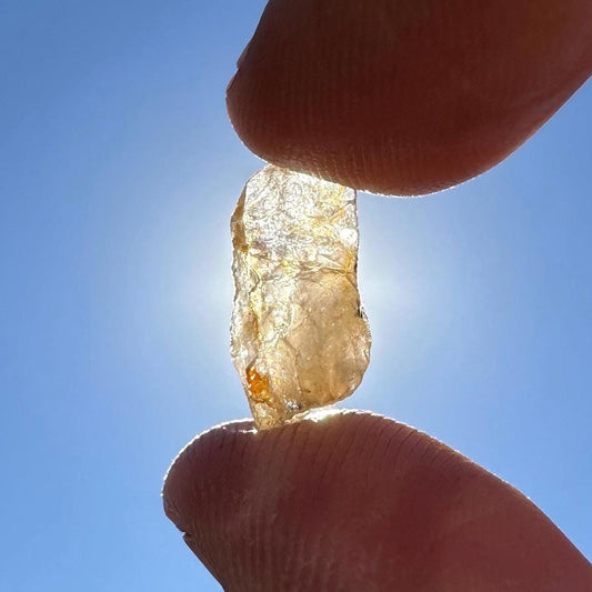 Rare Golden Brazilian Phenacite Crystal 0.89g, 4.45 carats, High-Vibration Energy Stone, Spiritual Growth, Transformation, and Meditation