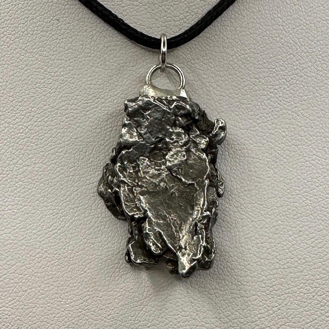 Beautiful Meteorite Campo del Cielo Pendant 17.30 grams, Astronomy Gift, Authentic Meteorite, Meteorite Jewelry, Meteorite Pendant, COA