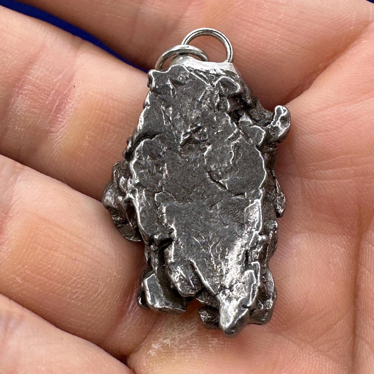 Beautiful Meteorite Campo del Cielo Pendant 17.30 grams, Astronomy Gift, Authentic Meteorite, Meteorite Jewelry, Meteorite Pendant, COA
