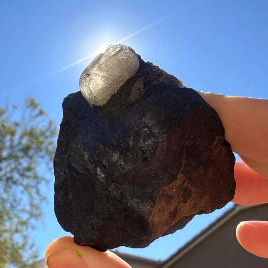 Phenacite|Phenakite Crystal on Biotite Matrix, Brazilian Phenacite, Black Phenacite, Biotite, Authentic Phenacite, 122.38 grams/612 carats