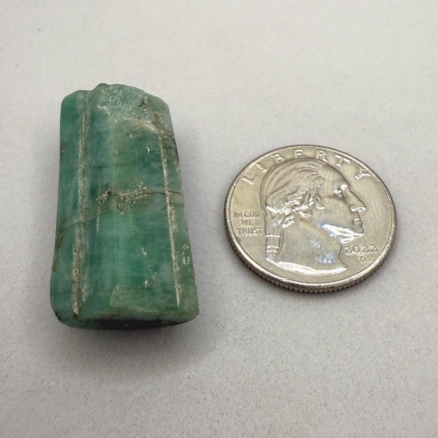 Polished Rough Emerald, Emerald Stone, Authentic Emerald, Brazilian Emerald, Heart Chakra, Brazilian Emerald, 12.81 grams/64.05 Carats