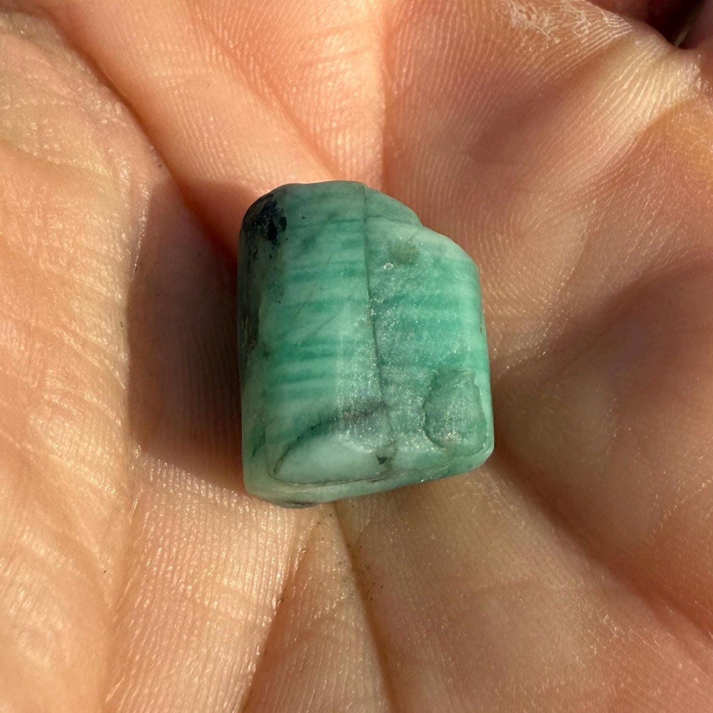 Polished Rough Emerald, Emerald Stone, Authentic Emerald, Brazilian Emerald, Heart Chakra, Brazilian Emerald, 4.18 grams/20.9 Carats