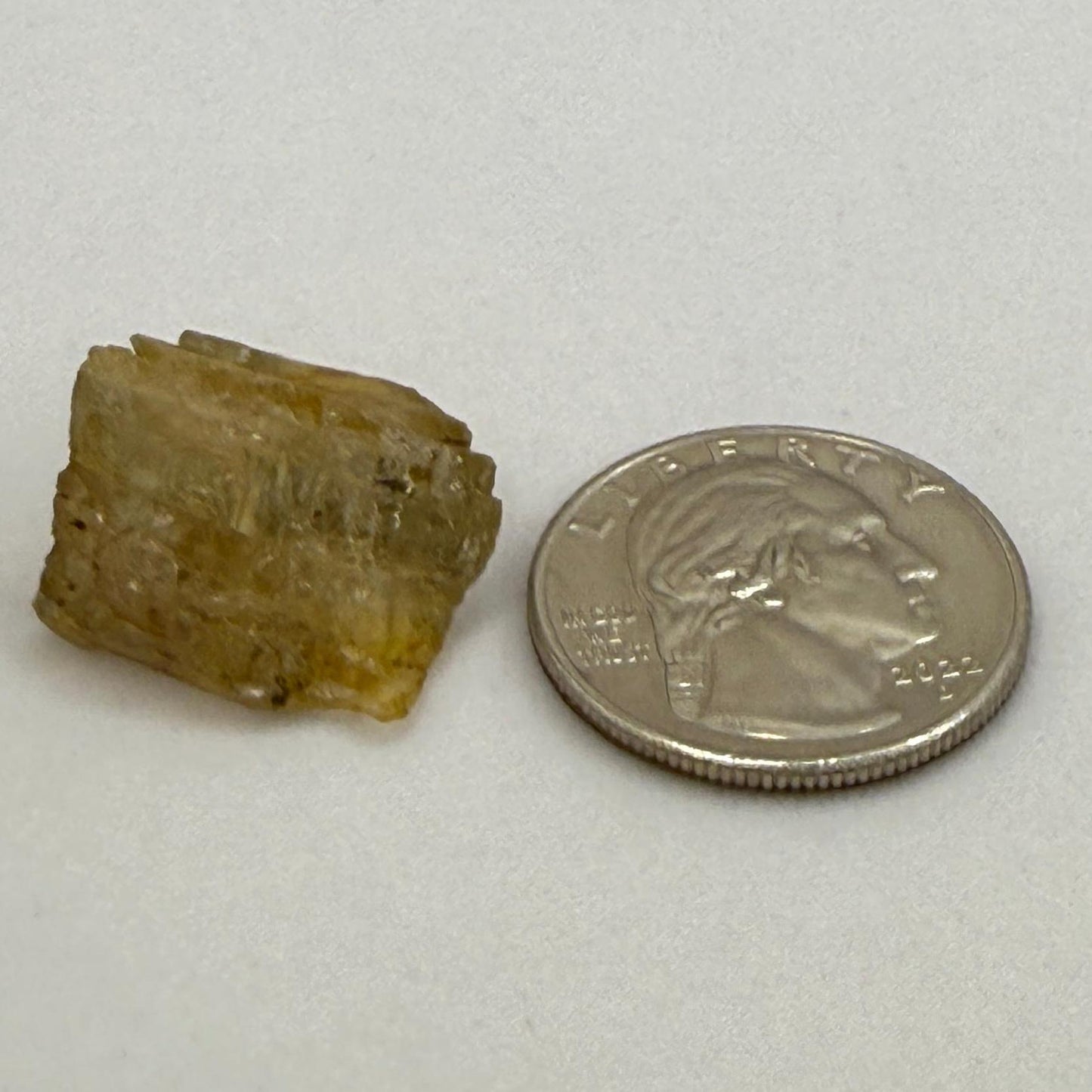 Golden Brazilian Phenacite, 5.57g (27.85 Carats) Tangerine Phenacite, High-Vibration Gemstone from Bahia, Brazil, Rare Collector’s Crystal