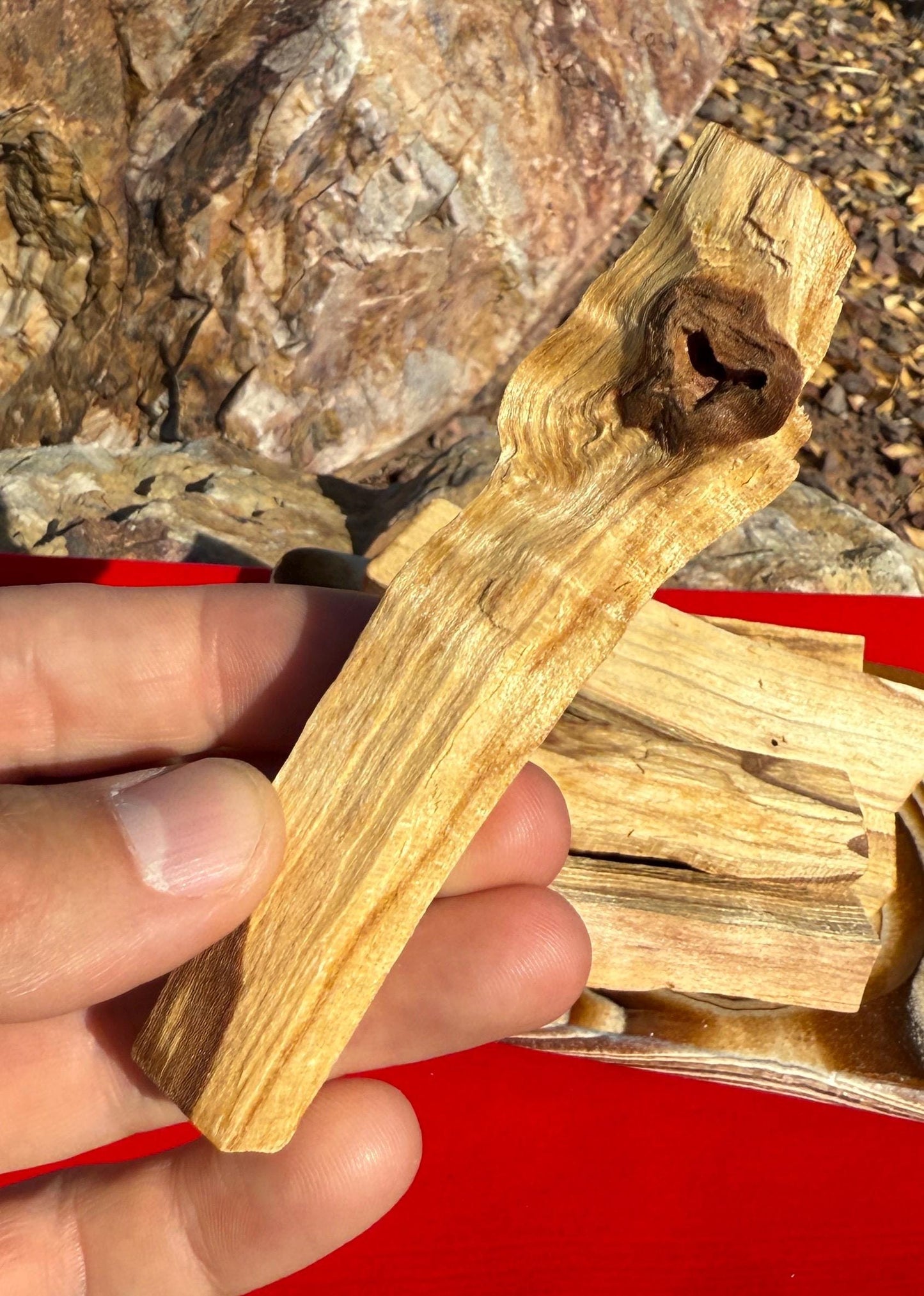 Peruvian Palo Santo Smudge Sticks | 1, 3, 6, 12 Stick Bundles + Aragonite Plate Option for Energy Cleansing & Purification