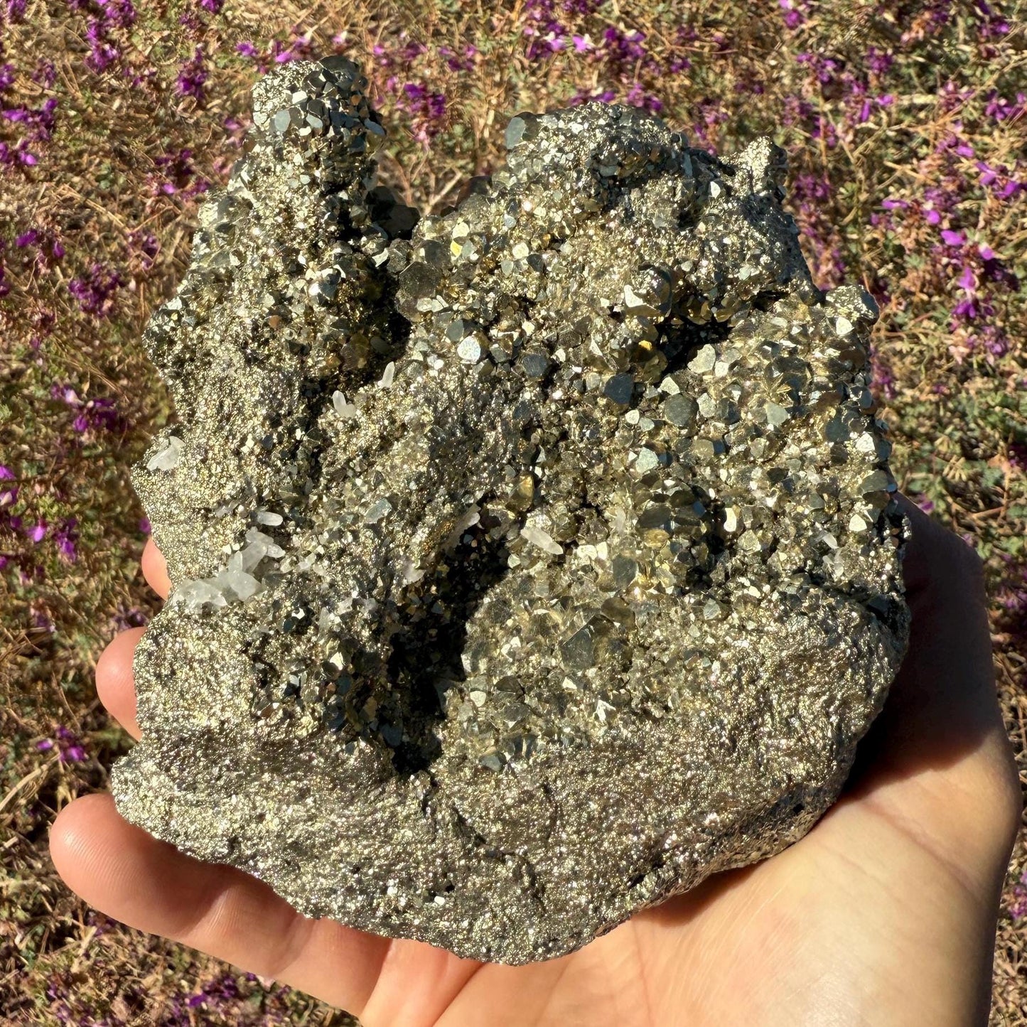 Beautiful Large Pyrite Specimen, Raw Pyrite, Balance, Peruvian Pyrite, willpower, Office Decor, Office Decor, Fools Gold, 6 lbs 6.3 ounces