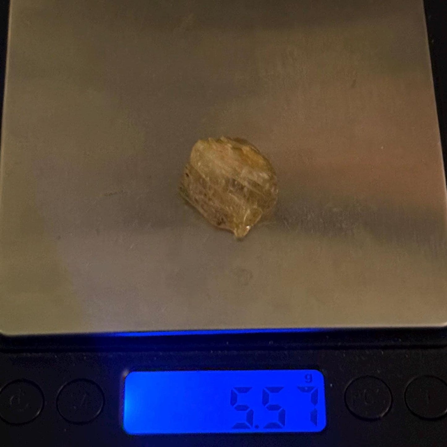 Golden Brazilian Phenacite, 5.57g (27.85 Carats) Tangerine Phenacite, High-Vibration Gemstone from Bahia, Brazil, Rare Collector’s Crystal
