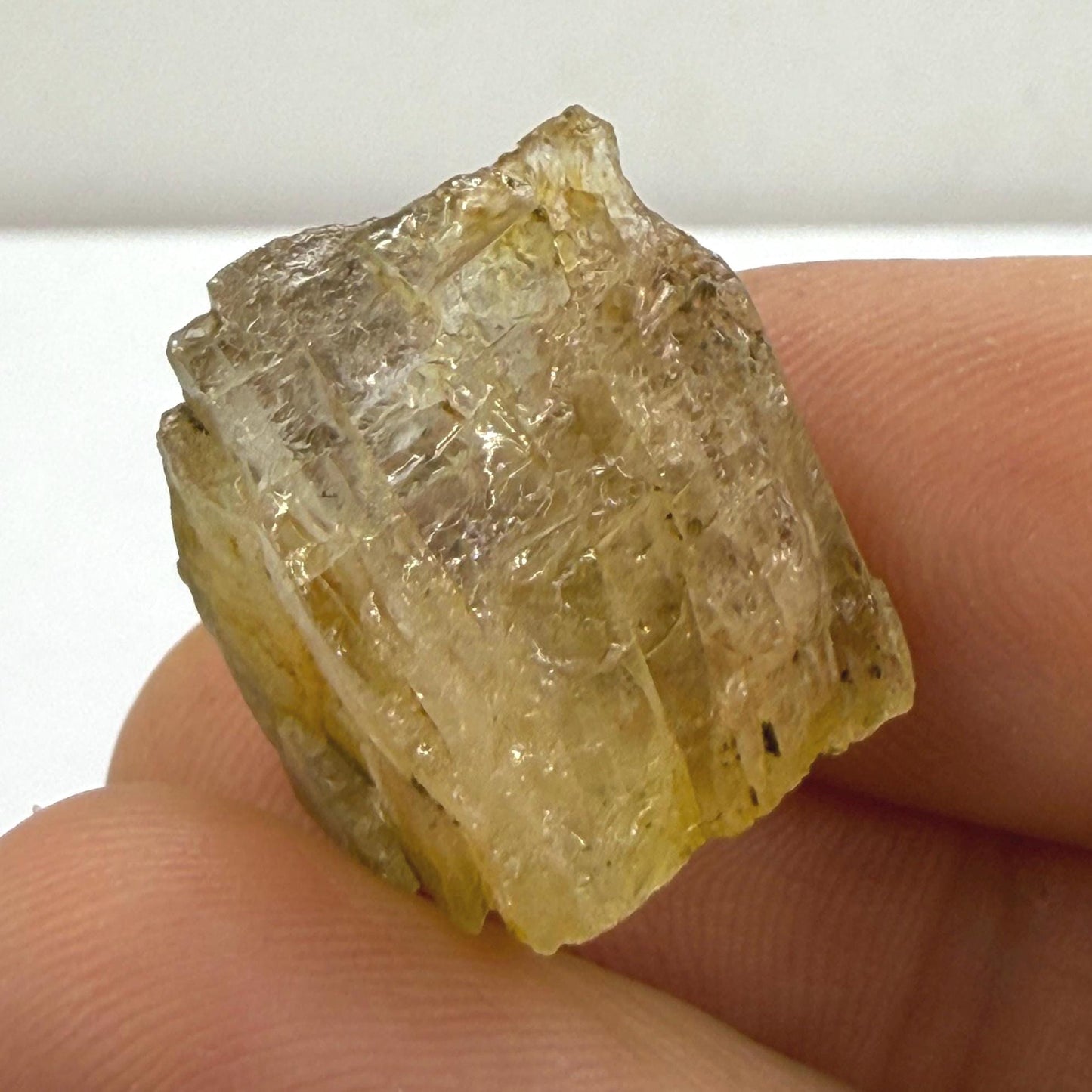 Golden Brazilian Phenacite, 5.57g (27.85 Carats) Tangerine Phenacite, High-Vibration Gemstone from Bahia, Brazil, Rare Collector’s Crystal