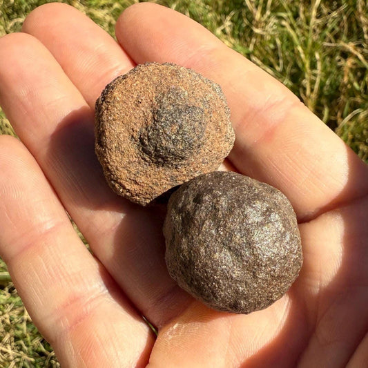 Moqui Marbles, Pair of Stones, Top Quality Stones, Shaman Stones, Southern Utah, Thunder Stones, Hopi Marbles, Sandstone, 40.76 grams