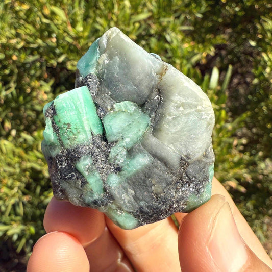 Polished Rough Emerald, Emerald Stone, Authentic Emerald, Brazilian Emerald, Heart Chakra, Brazilian Emerald, 61.66 grams/308.3 Carats