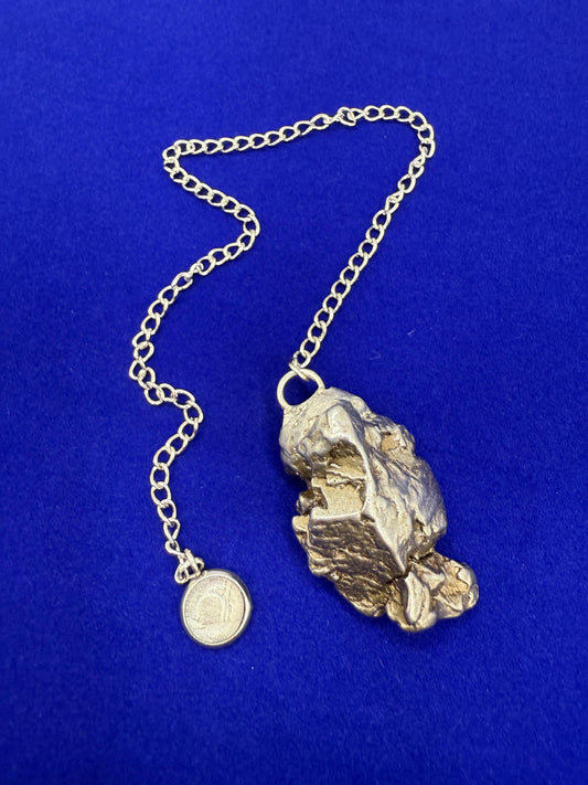 Beautiful Campo del Cielo Meteorite Pendulum, 36.15 grams, Iron Meteorite, Astronomy Gift, Meditation Tool, Authentic Meteorite, Pendulum