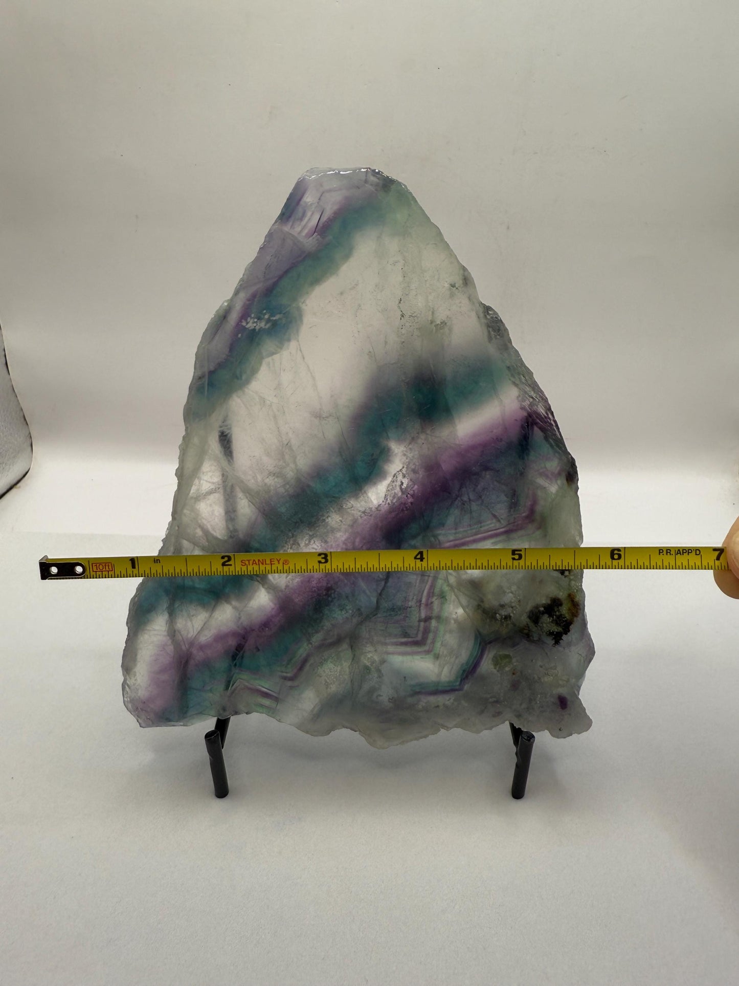 High Quality Fluorite Slab, Fluorite Slice, Rock Collection, Home Decor, Office Decor, Natural Crystal, Energy Work, 1 lb 3.5 ounces