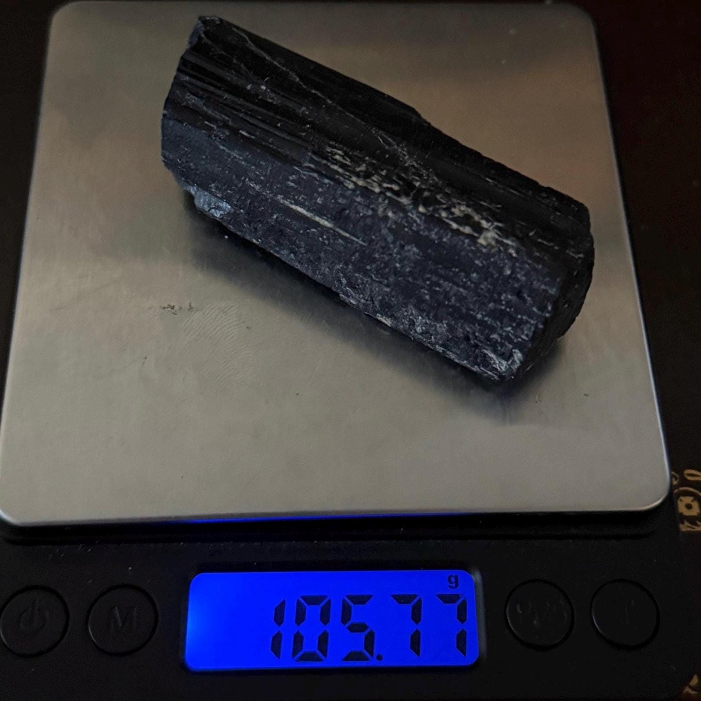 Black Tourmaline uncut natural stone, Psychic Protection, Rock Collection, Office Decor, Home Decor, 105.77 grams/3.7 ounces
