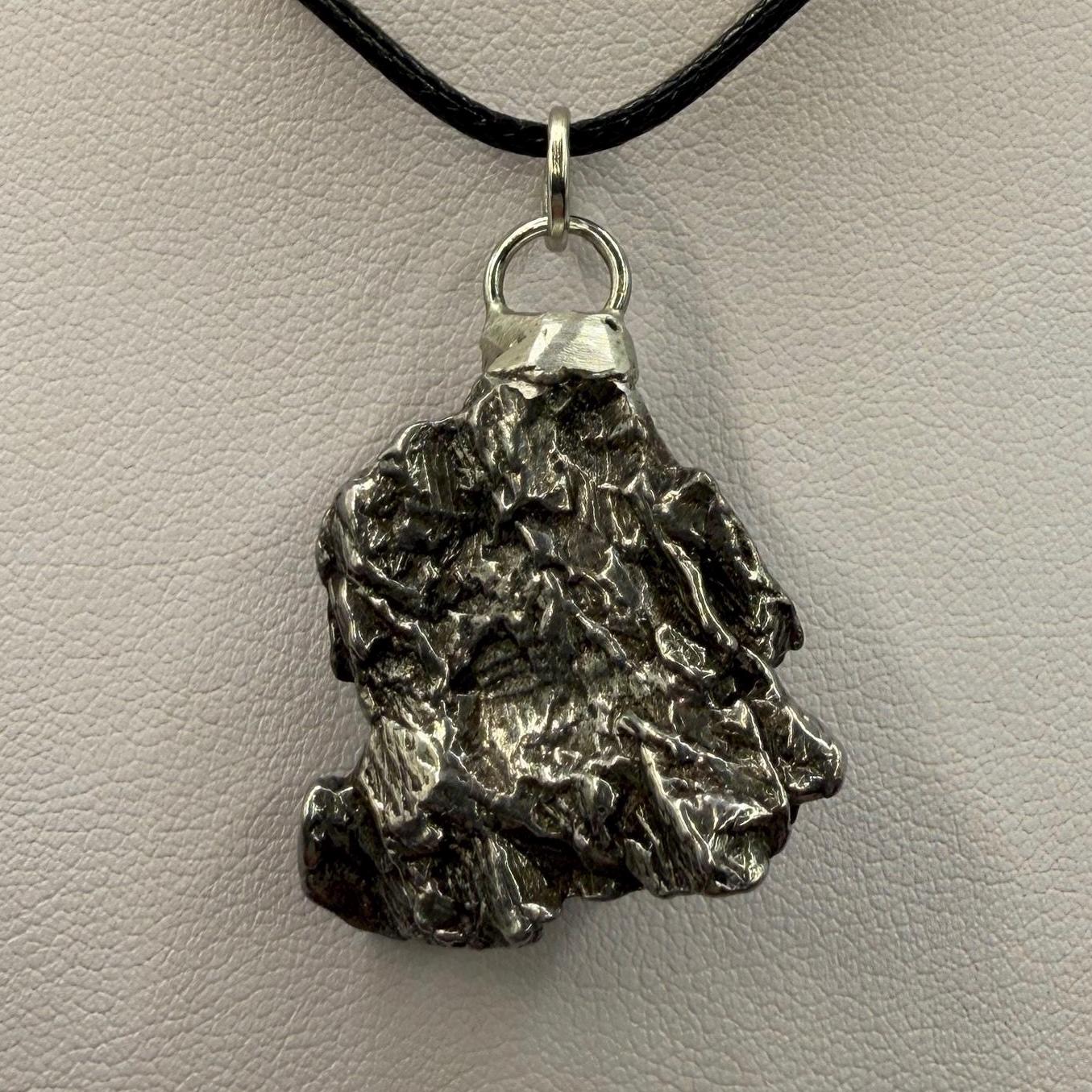 Beautiful Meteorite Campo del Cielo Pendant 18.24 grams, Astronomy Gift, Authentic Meteorite, Meteorite Jewelry, Meteorite Pendant, COA