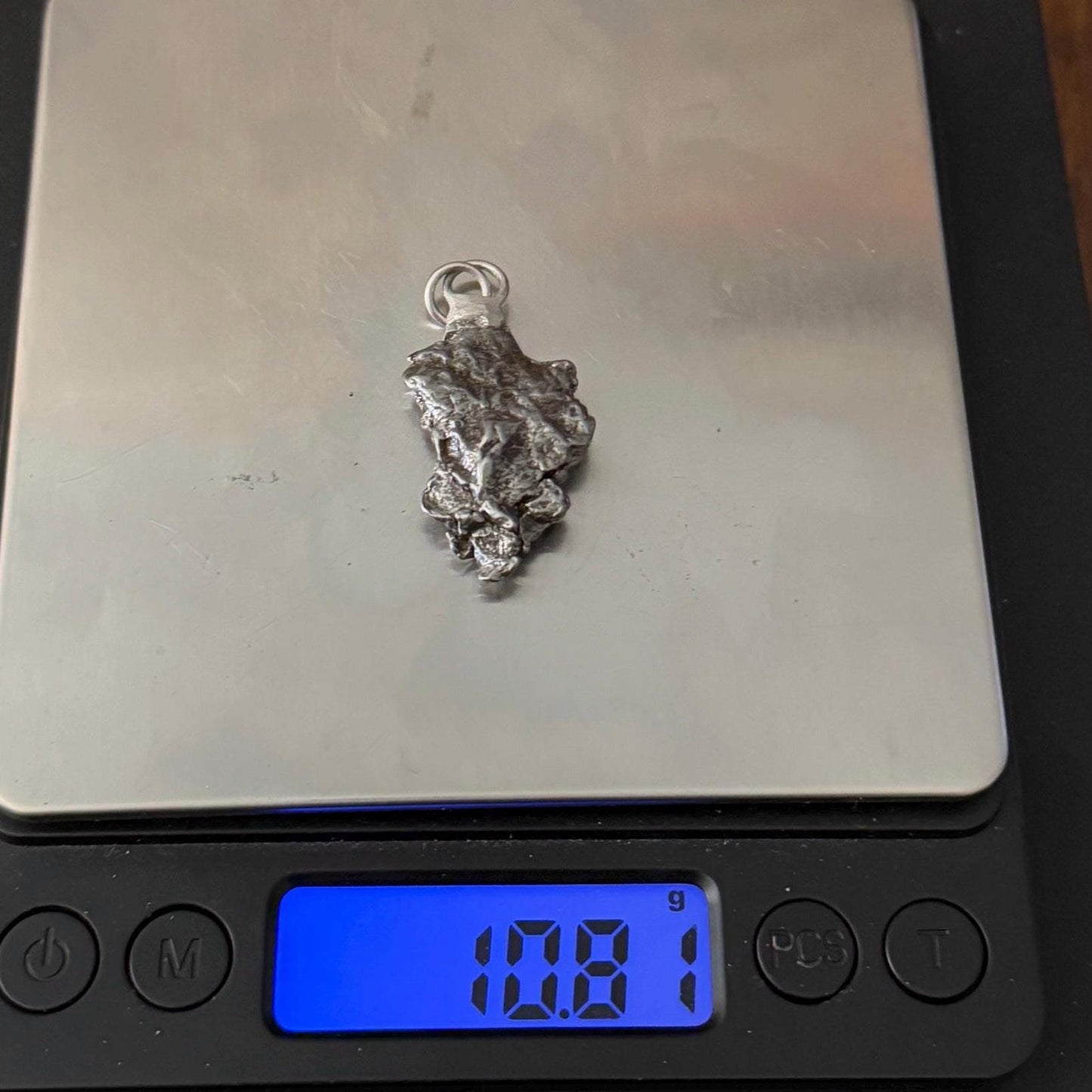 Beautiful Meteorite Pendant, Campo del Cielo, 10.81 grams, Astronomy Gift, Authentic Meteorite, Meteorite Jewelry, Meteorite Pendant, COA
