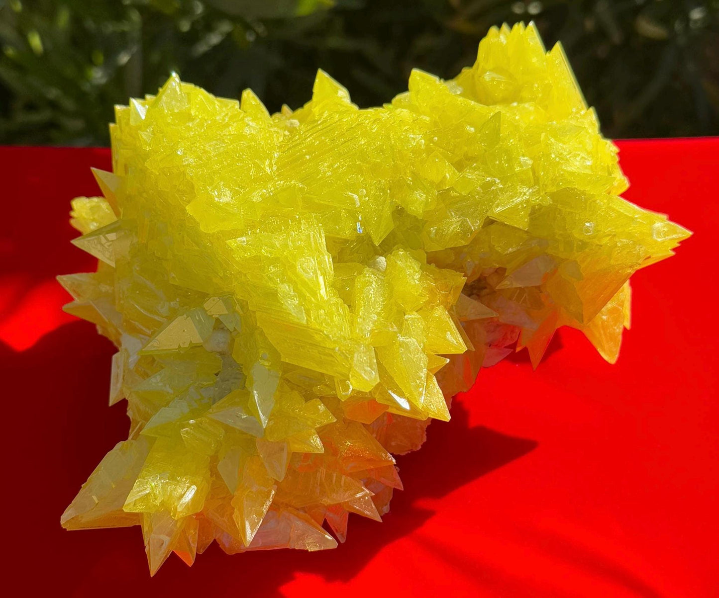 Sulfur Crystal, Beautiful Elestial Sulfur Crystal, Yellow Crystal, Creativity, Crystal Collection, Spiked Sulfur Crystal, 1 lb 14.6 ounces