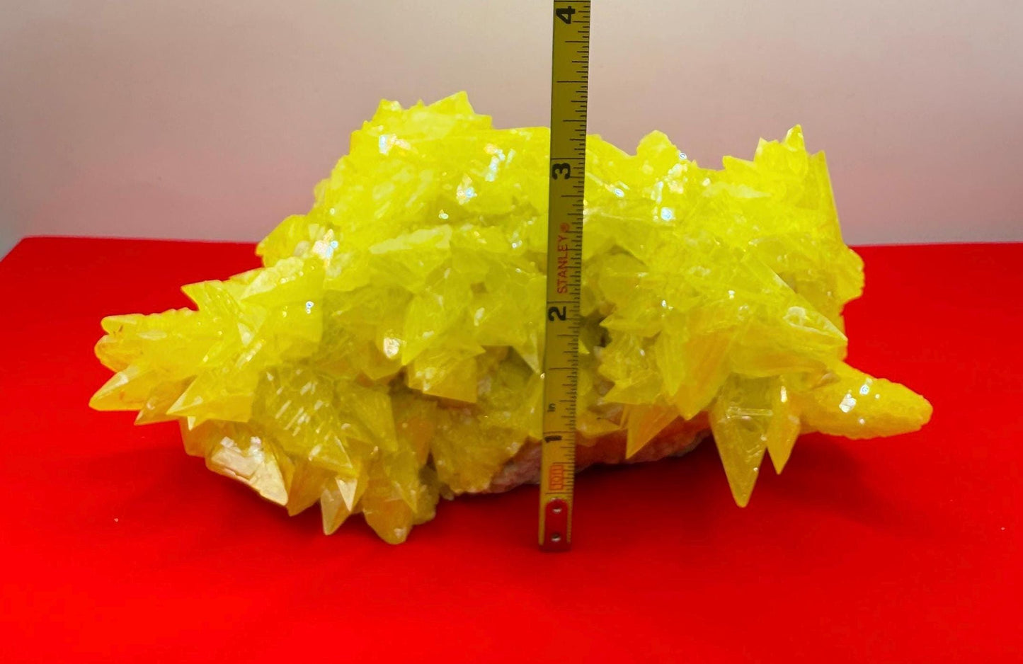 Sulfur Crystal, Beautiful Elestial Sulfur Crystal, Yellow Crystal, Creativity, Crystal Collection, Spiked Sulfur Crystal, 1 lb 14.6 ounces
