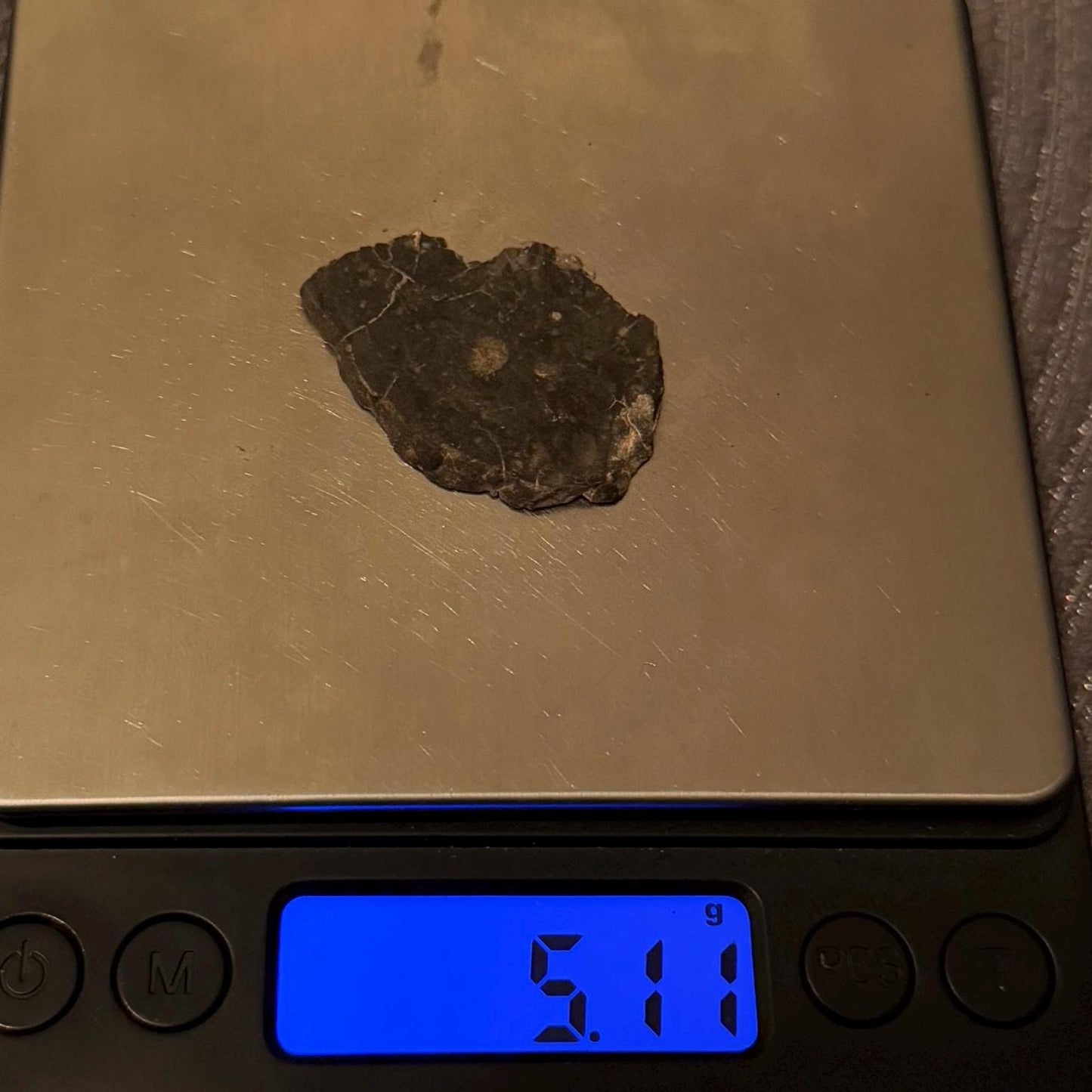 NWA 11182 Moon/Lunar Slice, Moon Rock, Moon Meteorite, Lunar Feldspathic Breccia, Meteorite Collection, Space Gift, Astronomy Gift, 5.11g
