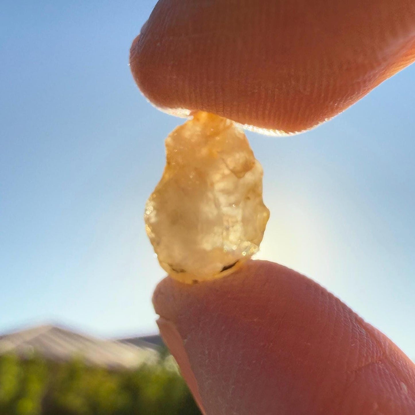 Rare Golden Brazilian Phenacite Crystal 0.94g, 4.7 carats, High-Vibration Energy Stone, Spiritual Growth, Transformation, and Meditation