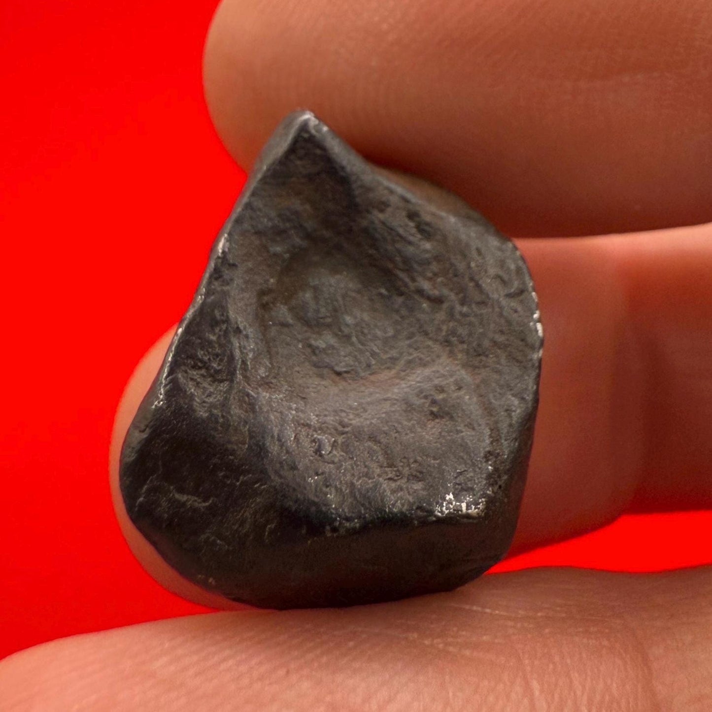 Agoudal Iron Meteorite Specimen: Thumbprint IIAB Hexahedrite, 8.21 grams