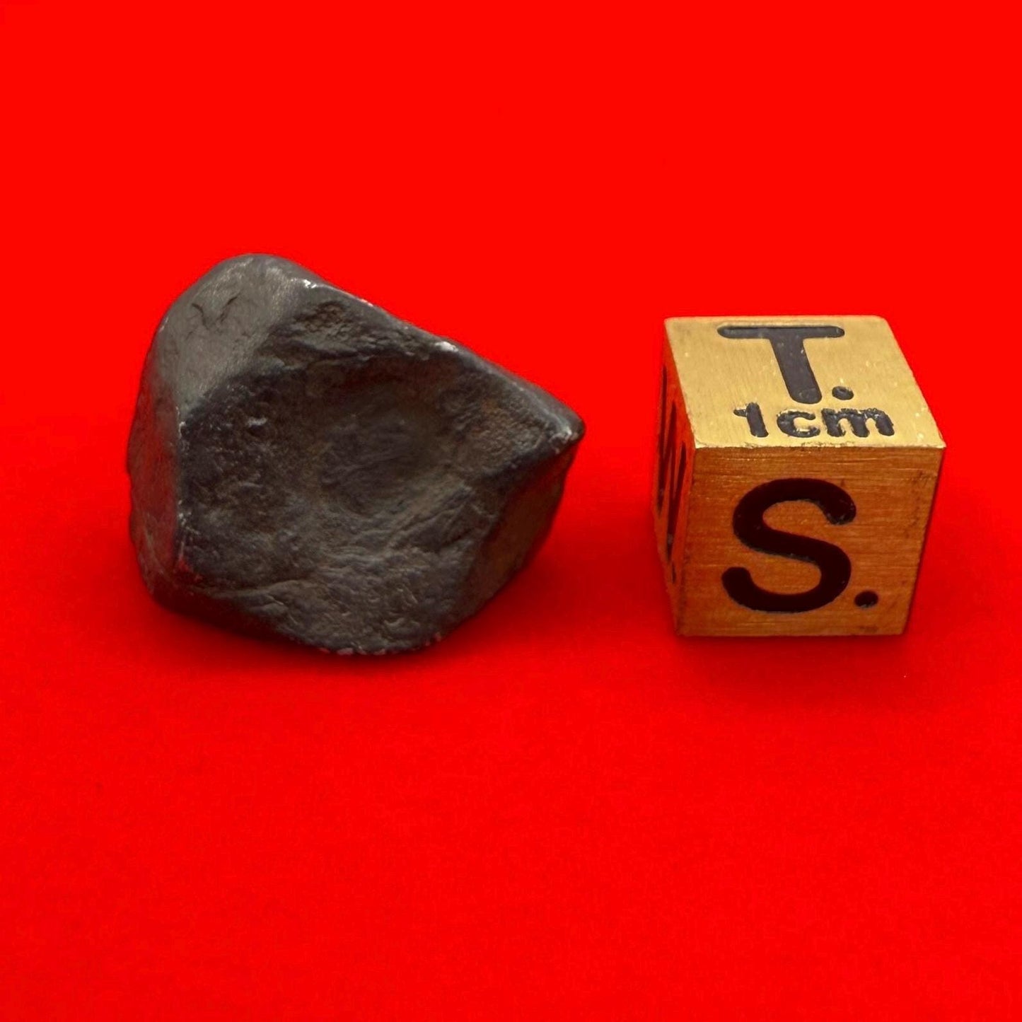 Agoudal Iron Meteorite Specimen: Thumbprint IIAB Hexahedrite, 8.21 grams