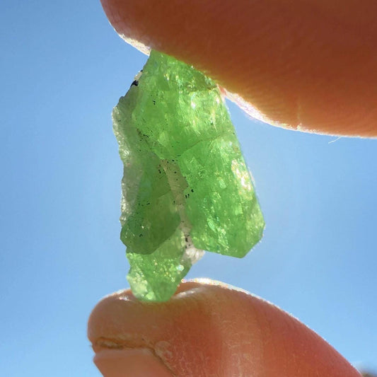 Rare Tsavorite Garnet, 1.73g/ 8.65ct, Mined in Madagascar, Vivid Green Crystal, Heart Chakra Collector’s Gem, Natural Raw Garnet