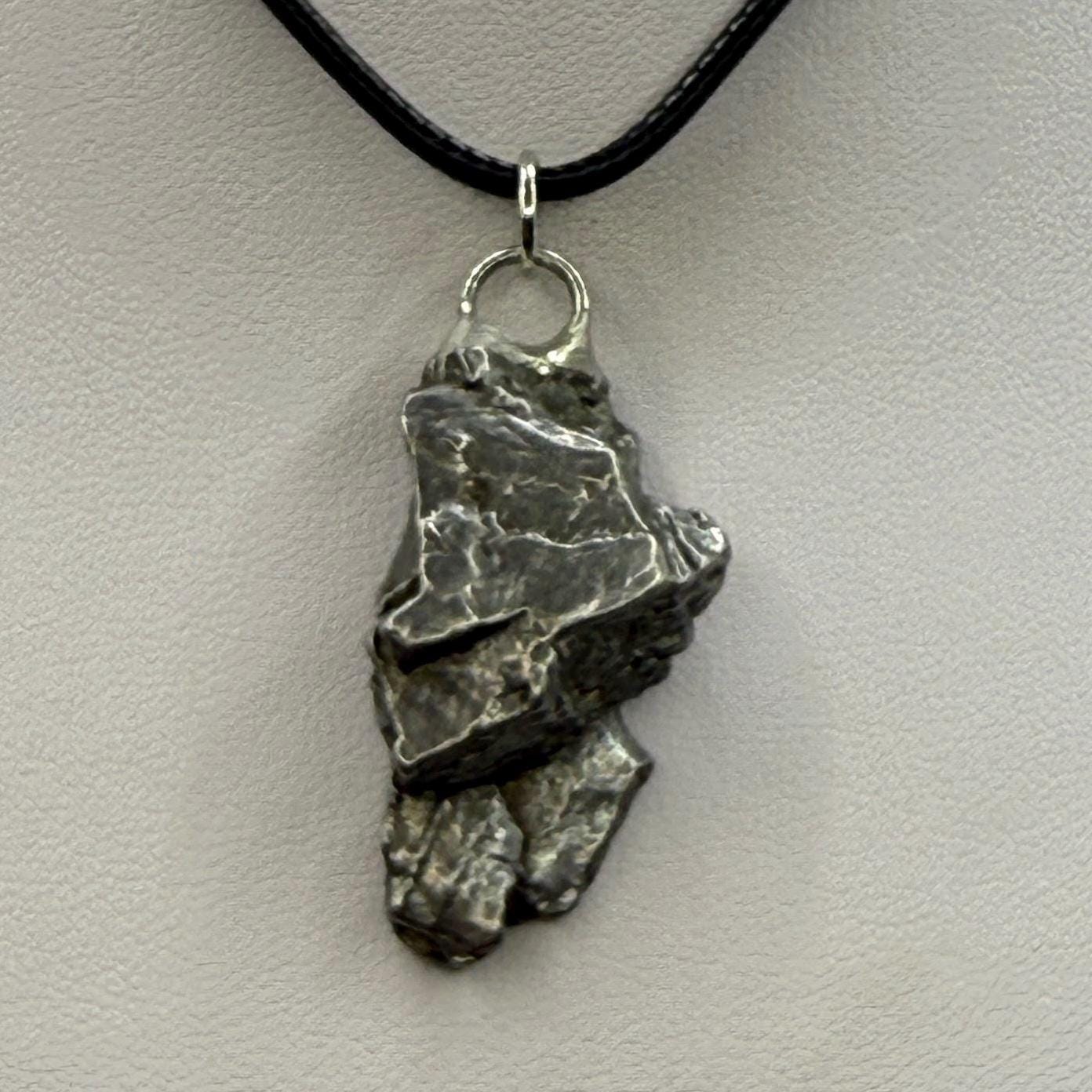 Beautiful Meteorite Campo del Cielo Pendant, 16.97 grams, Astronomy Gift, Authentic Meteorite, Meteorite Jewelry, Meteorite Pendant, COA