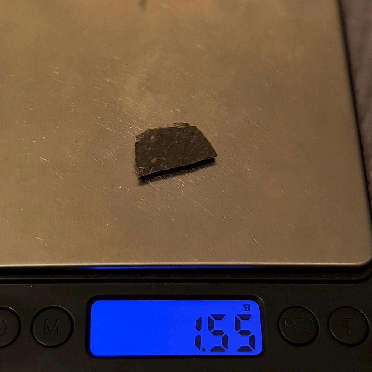 NWA 11182 Moon/Lunar Slice, Moon Rock, Moon Meteorite, Lunar Feldspathic Breccia, Meteorite Collection, Space Gift, Astronomy Gift, 1.55g