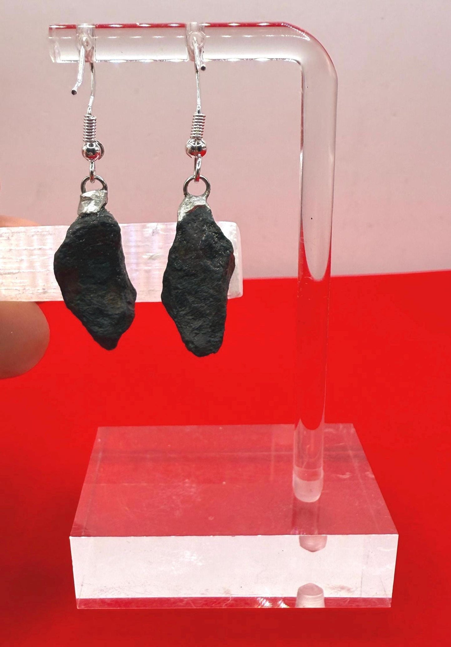 Canyon Diablo Meteorite Earings, Meteorite Earings, Fishhook Earrings, Space Jewelry, Dangle Earrings, Handmade Earrings, 9.18 Grams