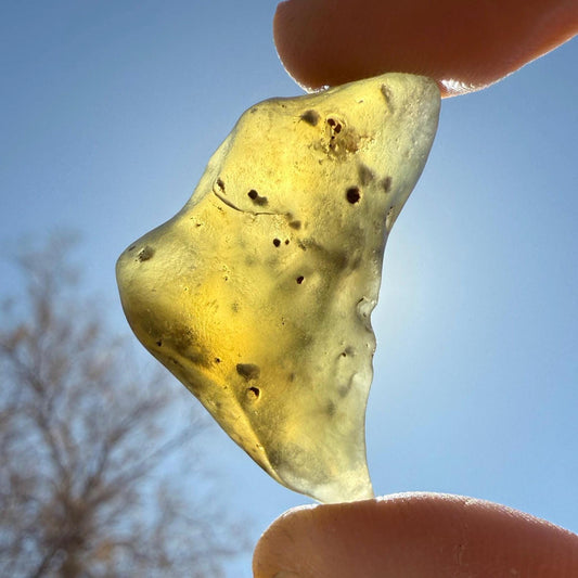 Libyan Desert Glass, Rare Green Color, Reiki, Libyan Gold Tektite, Golden Moldavite, Manifestation, Astronomy Gift, 14.43 grams