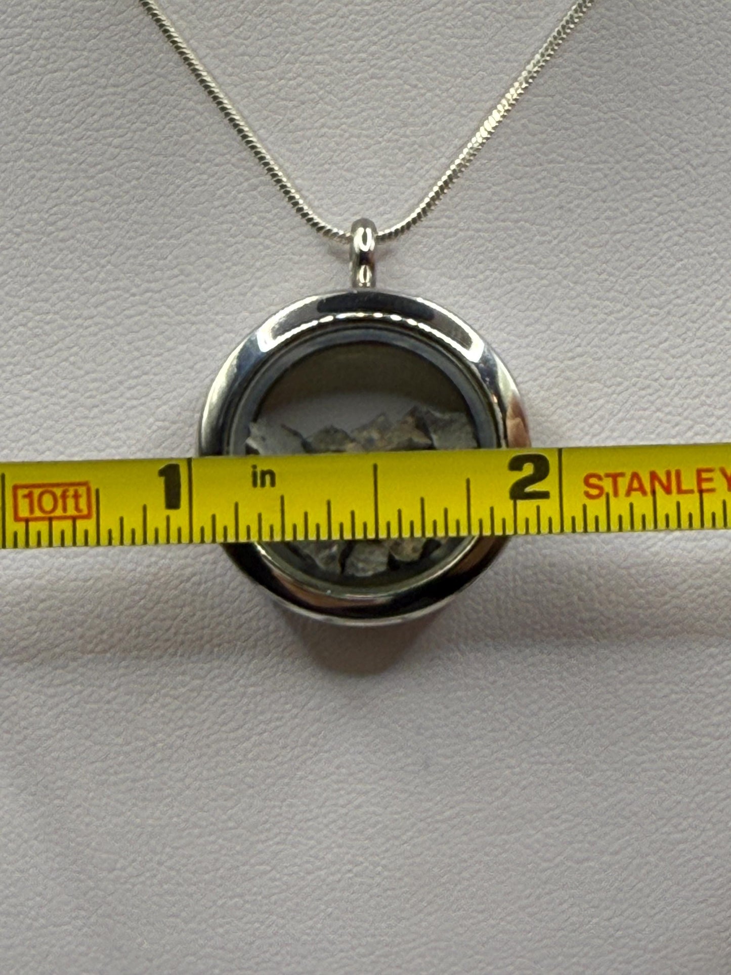 Lunar Meteorite in a Floating Locket, Gadamis 003 Lunar Meteorite, Lunar Meteorite, Moon Rocks, Handmade Locket, Astronomy Gift, Authentic