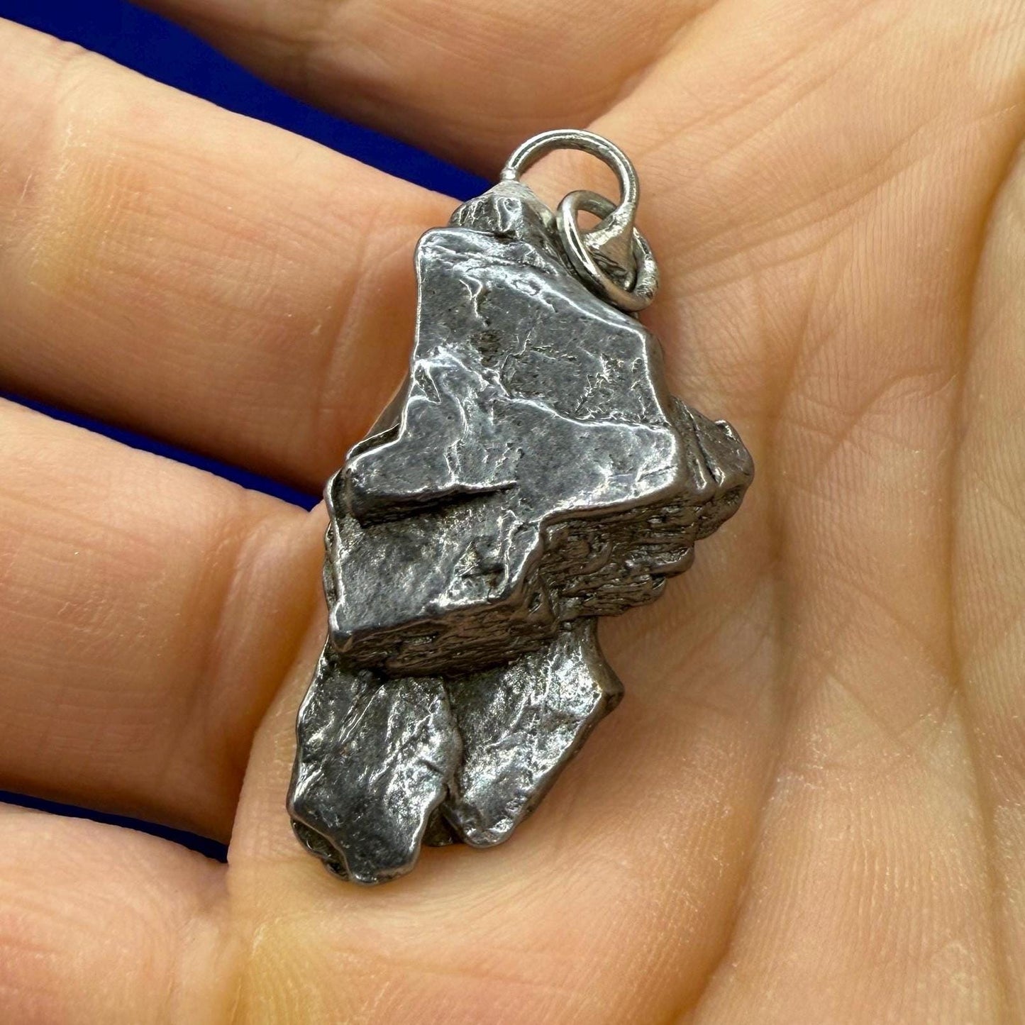 Beautiful Meteorite Campo del Cielo Pendant, 16.97 grams, Astronomy Gift, Authentic Meteorite, Meteorite Jewelry, Meteorite Pendant, COA