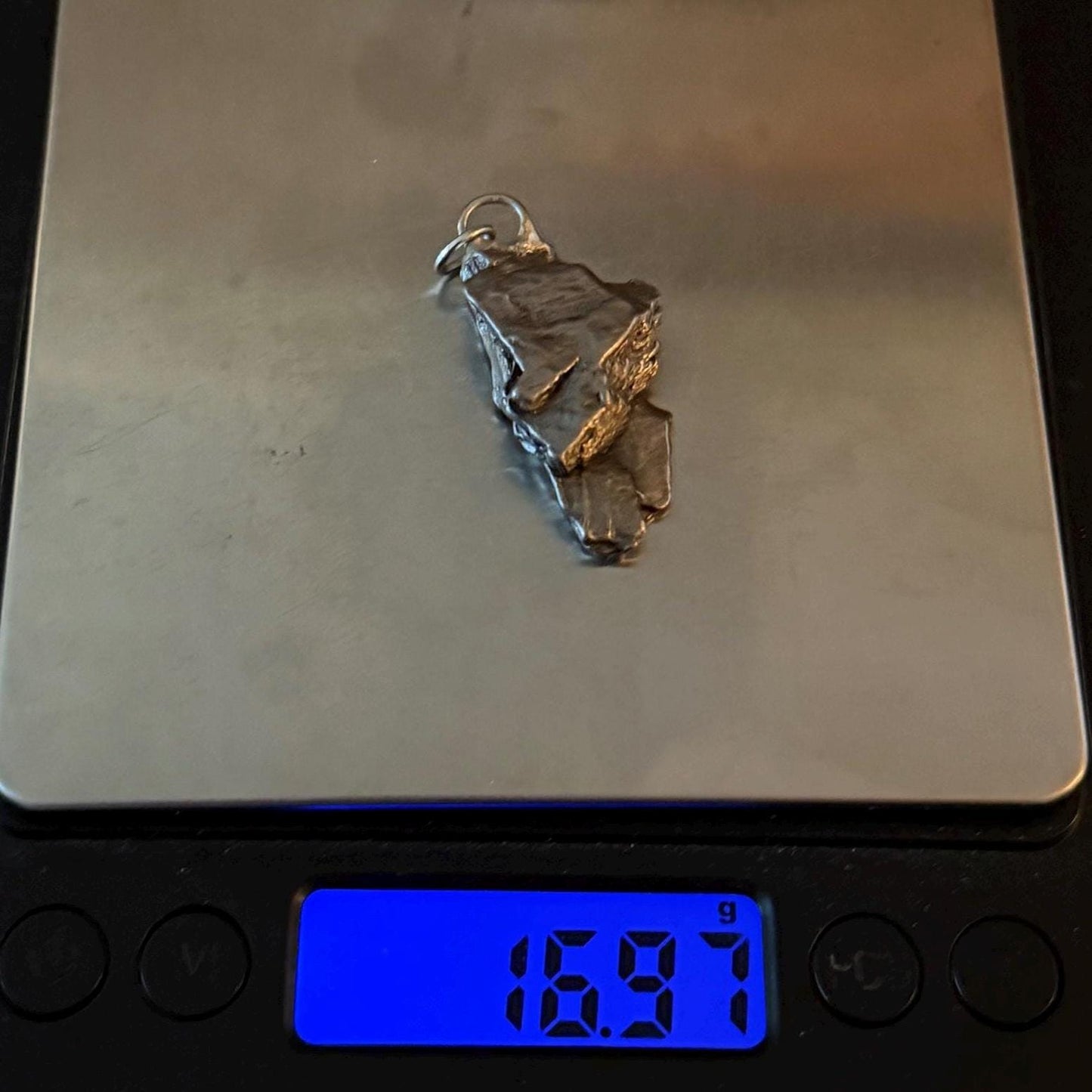 Beautiful Meteorite Campo del Cielo Pendant, 16.97 grams, Astronomy Gift, Authentic Meteorite, Meteorite Jewelry, Meteorite Pendant, COA