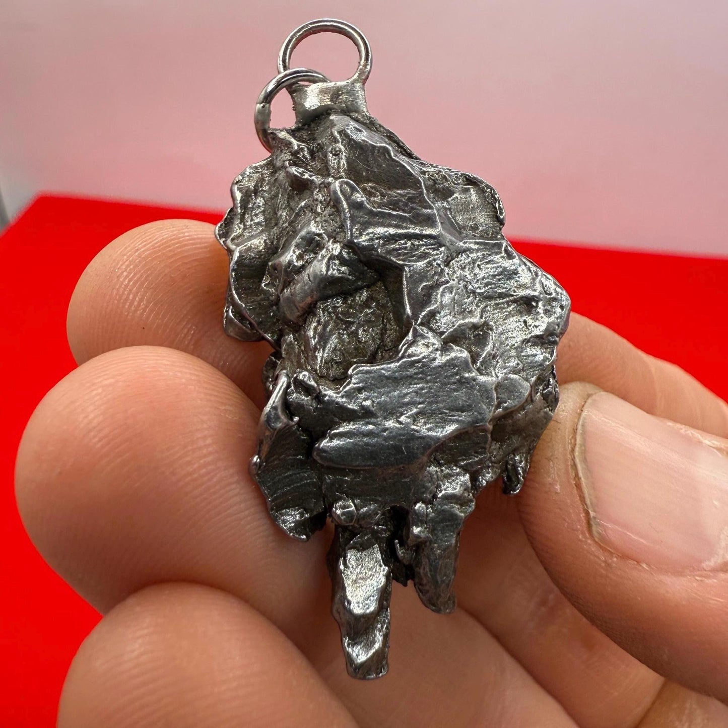 Beautiful Meteorite Campo del Cielo Pendant, 19.93 Grams, Astronomy Gift, Authentic Meteorite, Meteorite Jewelry, Meteorite Pendant, COA