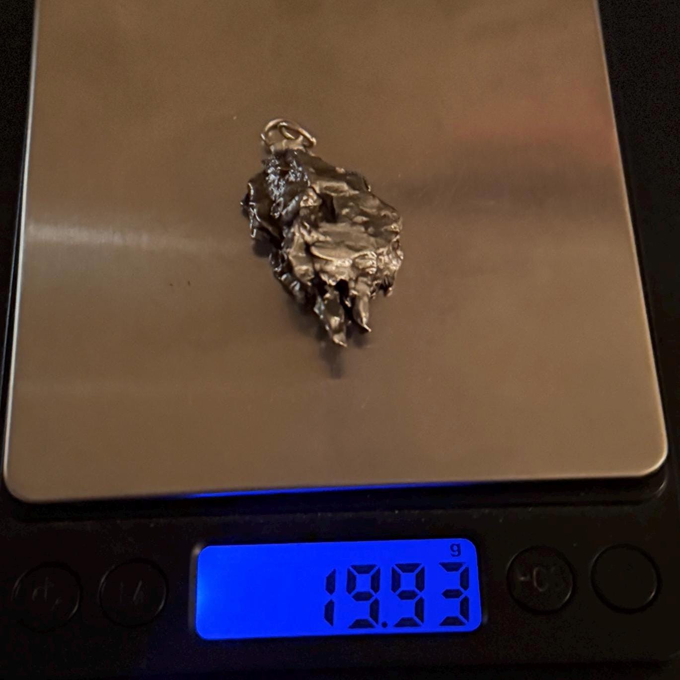 Beautiful Meteorite Campo del Cielo Pendant, 19.93 Grams, Astronomy Gift, Authentic Meteorite, Meteorite Jewelry, Meteorite Pendant, COA