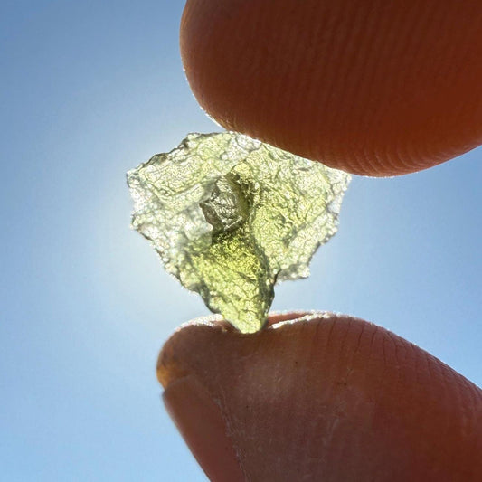 Moldavite Tektite Specimen, High Quality, Transformation, Manifestation, Reiki, Athentic, Moldavite Crystal, 0.50 grams|2.5 carats