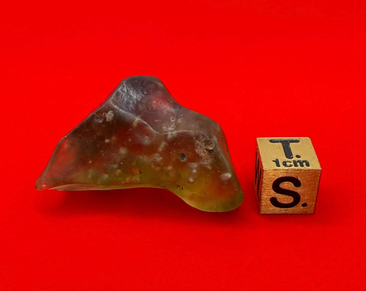 Libyan Desert Glass, Rare Green Color, Reiki, Libyan Gold Tektite, Golden Moldavite, Manifestation, Astronomy Gift, 14.43 grams