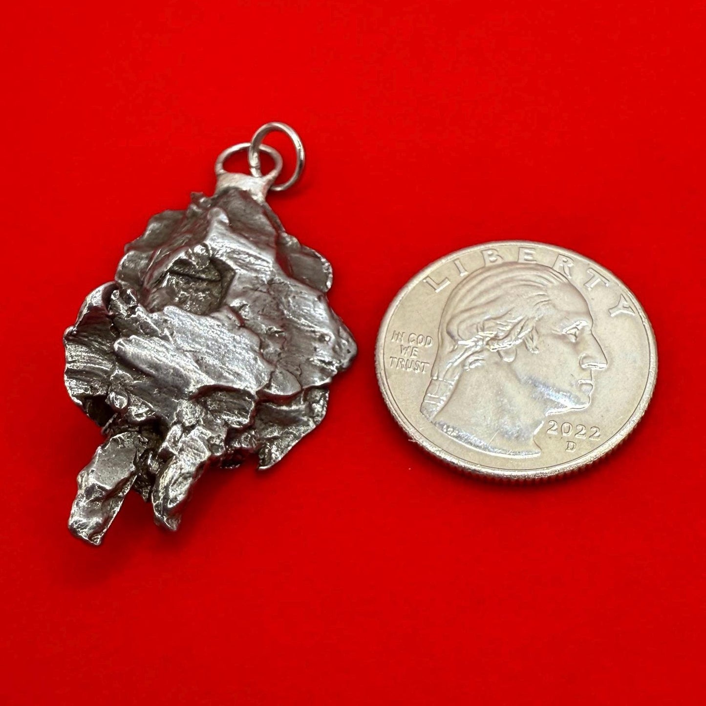 Beautiful Meteorite Campo del Cielo Pendant, 19.93 Grams, Astronomy Gift, Authentic Meteorite, Meteorite Jewelry, Meteorite Pendant, COA