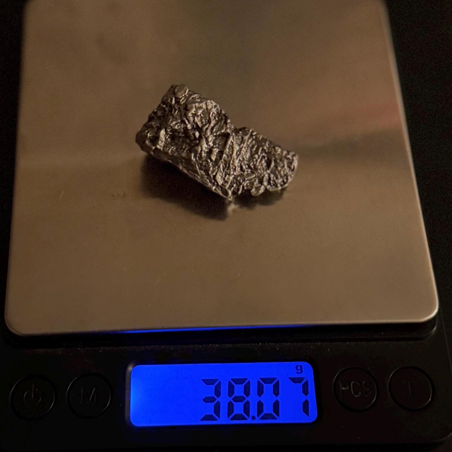 Beautiful Aletai Meteorite Specimen, 38.07 grams, COA, Meteorite Collection, Astronomy Gift, Authentic Iron Meteorite, Space Gift, Space