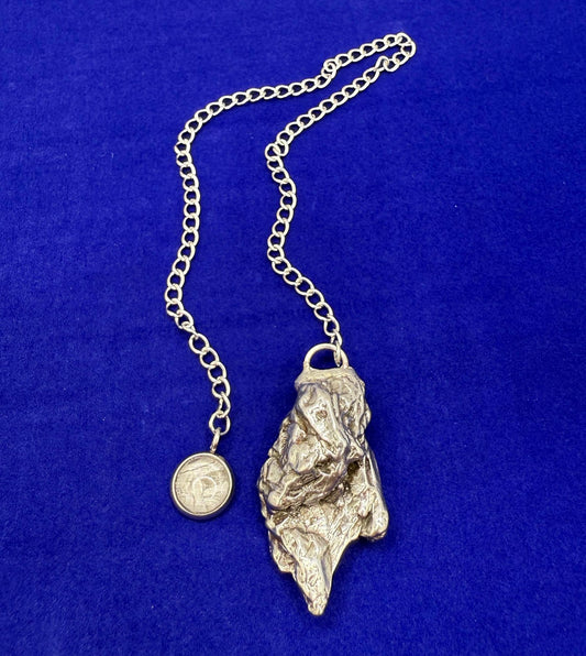 Beautiful Campo del Cielo Meteorite Pendulum, 19.06 grams, Reiki Energy, Astronomy Gift, Meditation Tool, Authentic Meteorite, Pendulum