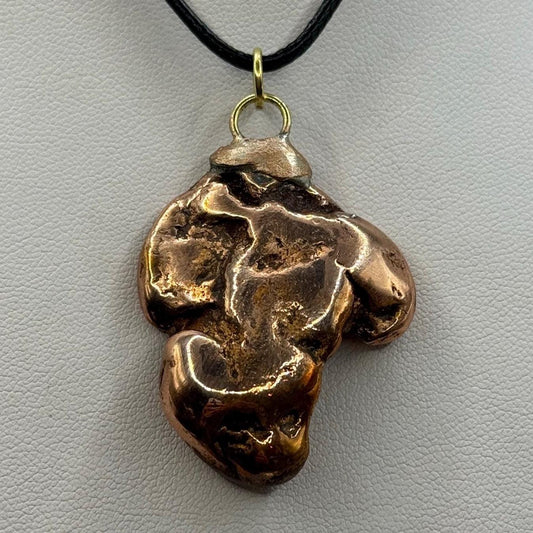 Copper Nugget Pendant, Copper Pendant, Michigan Copper, Michigan Float Copper, Handmade Pendant, Michigan Gift, Copper Jewelry, 38.95 grams
