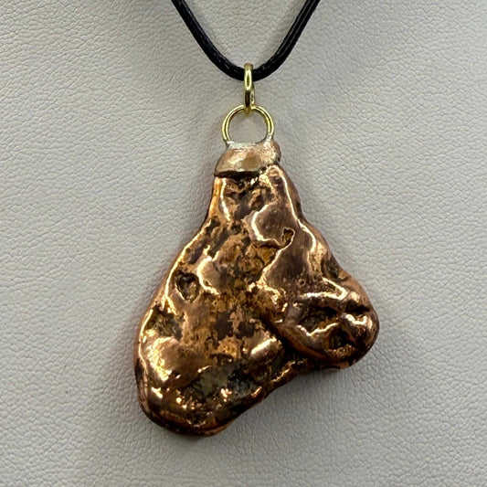 Copper Nugget Pendant, Copper Pendant, Michigan Copper, Michigan Float Copper, Handmade Pendant, Michigan Gift, Copper Jewelry, 30.83 grams