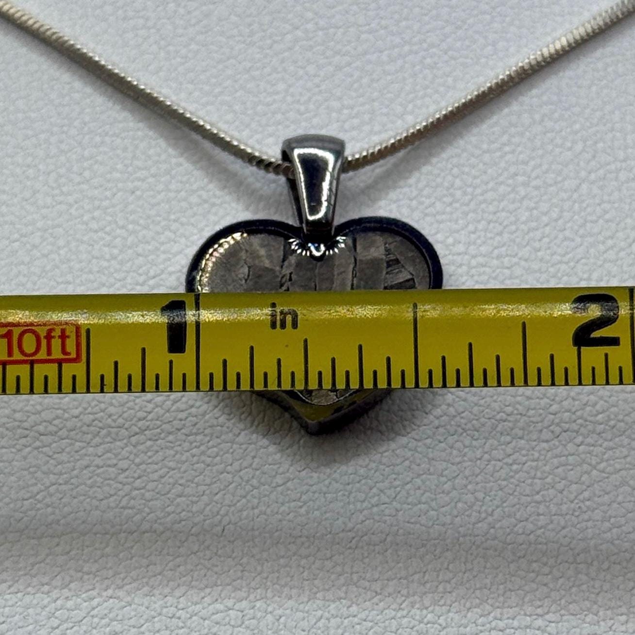 Seymchan Meteorite Sweetheart Pendant, Heart Shaped Pendant, Stainless Steel Pendant, Space Gift, Valentines Day Pendant, 2.22g